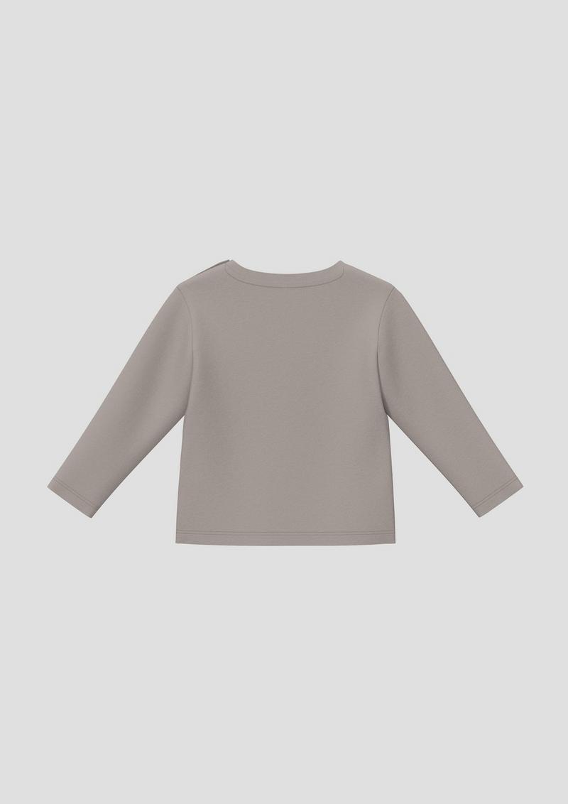 s.Oliver Unisex Baumwollshirt mit Frontprint - anthrazit