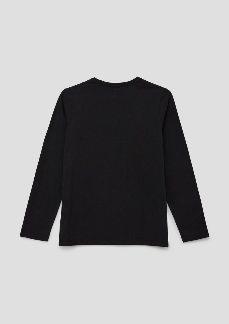 s.Oliver Longsleeve mit Frontprint - schwarz