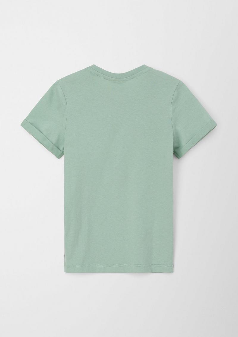 s.Oliver T-Shirt mit Artwork - ozeangrün