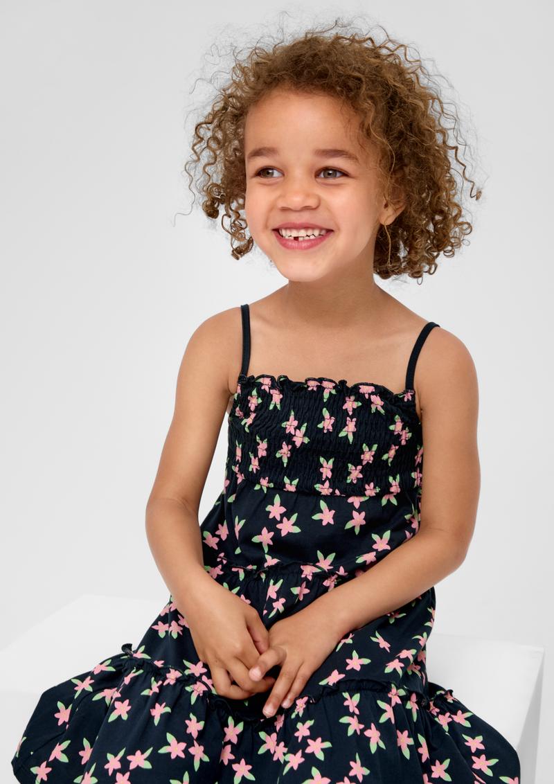 s.Oliver Kleid mit elastischem Smok-Detail - navy