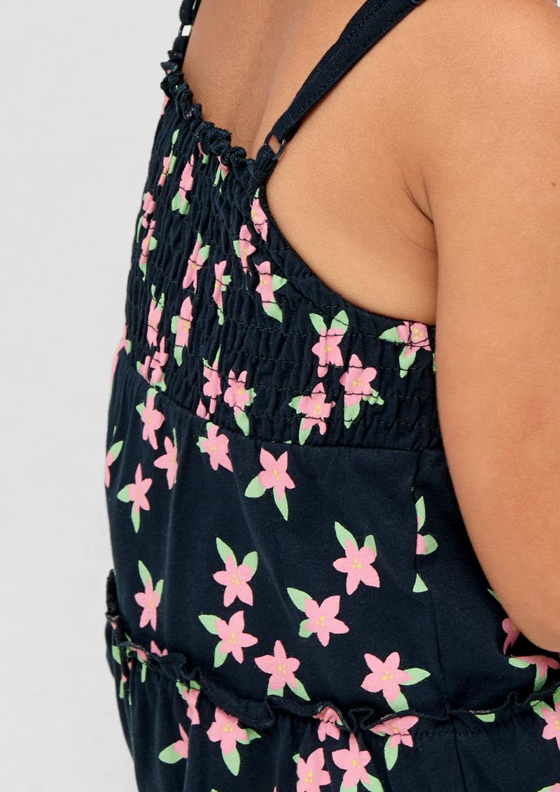 s.Oliver Kleid mit elastischem Smok-Detail - navy