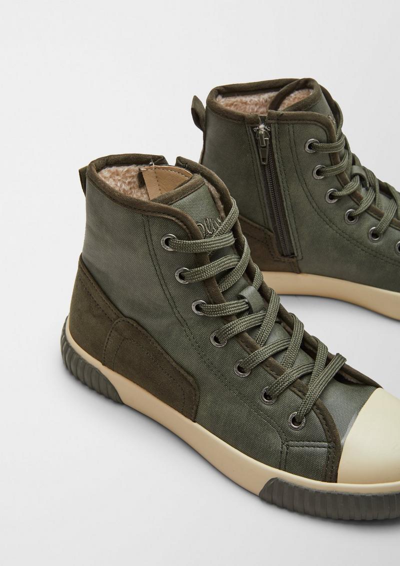 s.Oliver Sneaker mit Plüsch-Futter - olivgrün
