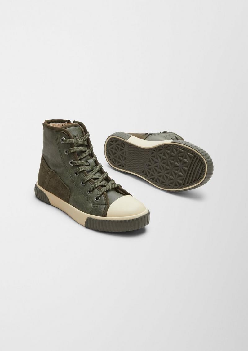 s.Oliver Sneaker mit Plüsch-Futter - olivgrün
