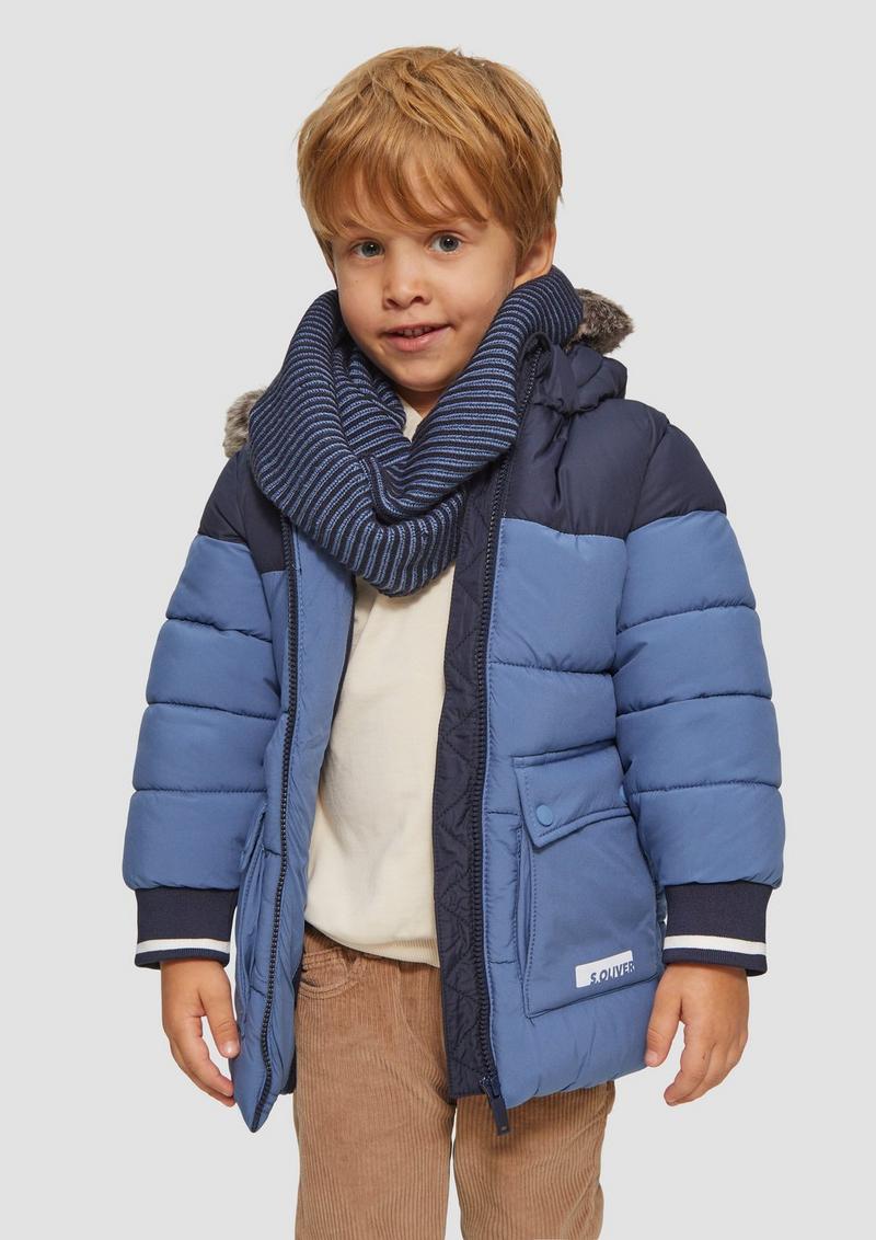 s.Oliver Loop-Schal mit Rippstruktur - navy