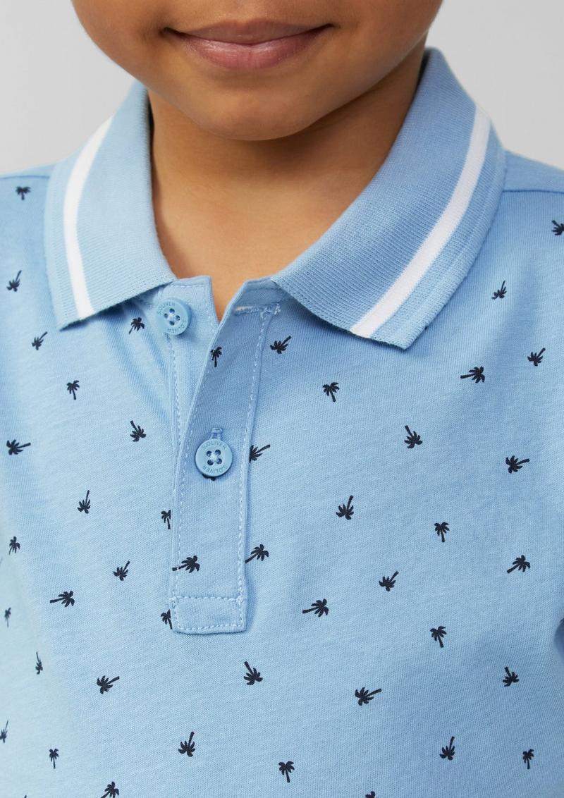 s.Oliver Poloshirt mit All-over-Print - himmelblau