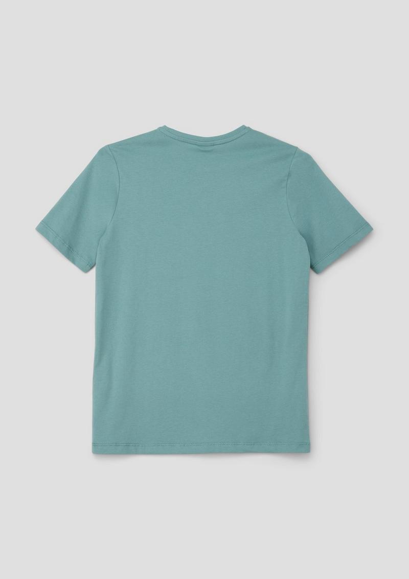s.Oliver T-Shirt mit Frontprint - helles petrol