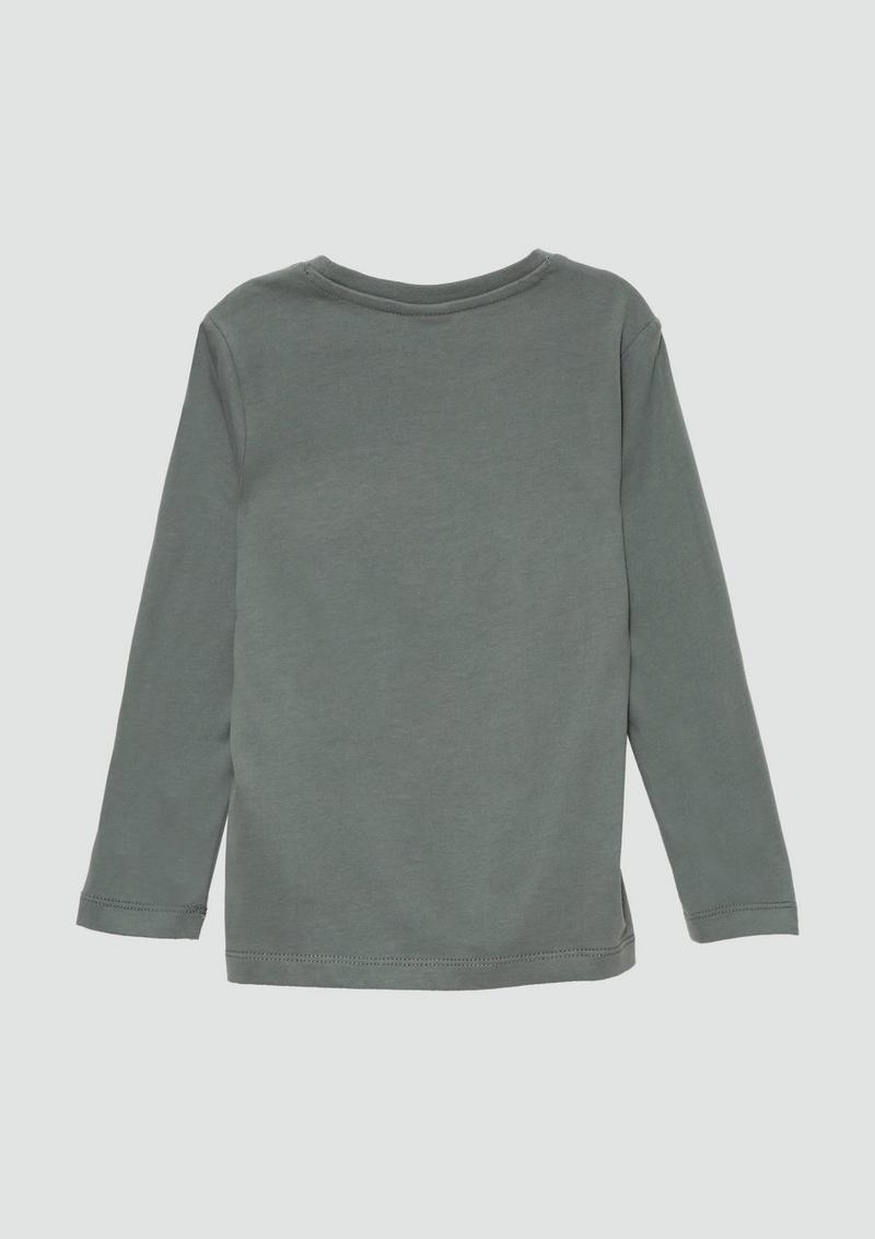 s.Oliver Longsleeve mit Frontprint - schiefergrau