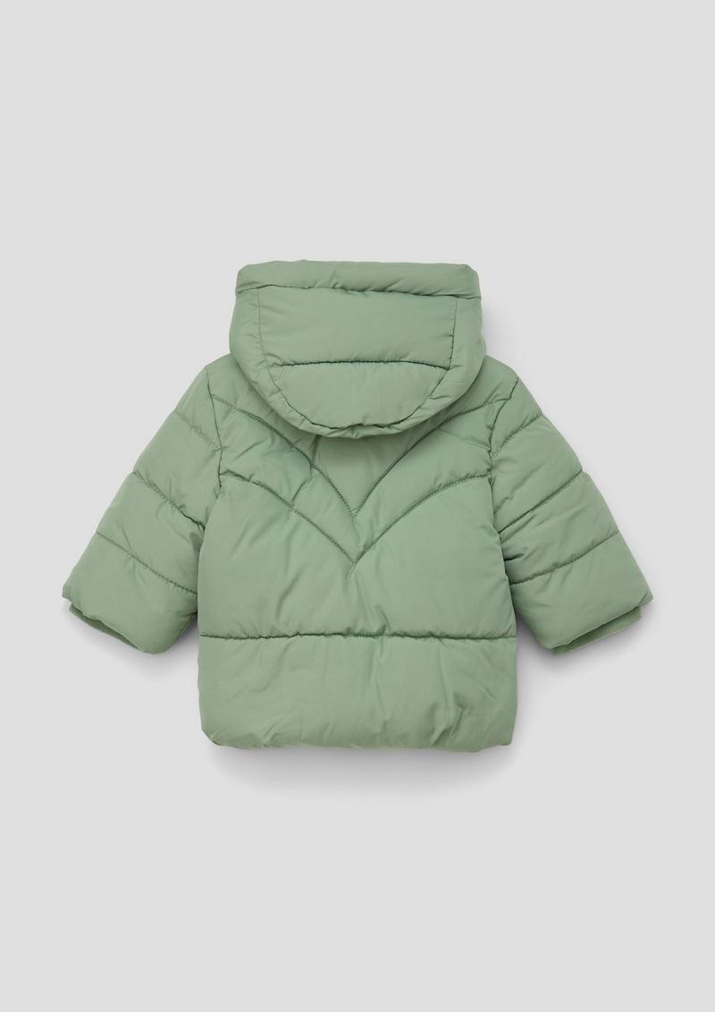 s.Oliver Steppmantel mit Fleece-Futter - salbeigrün