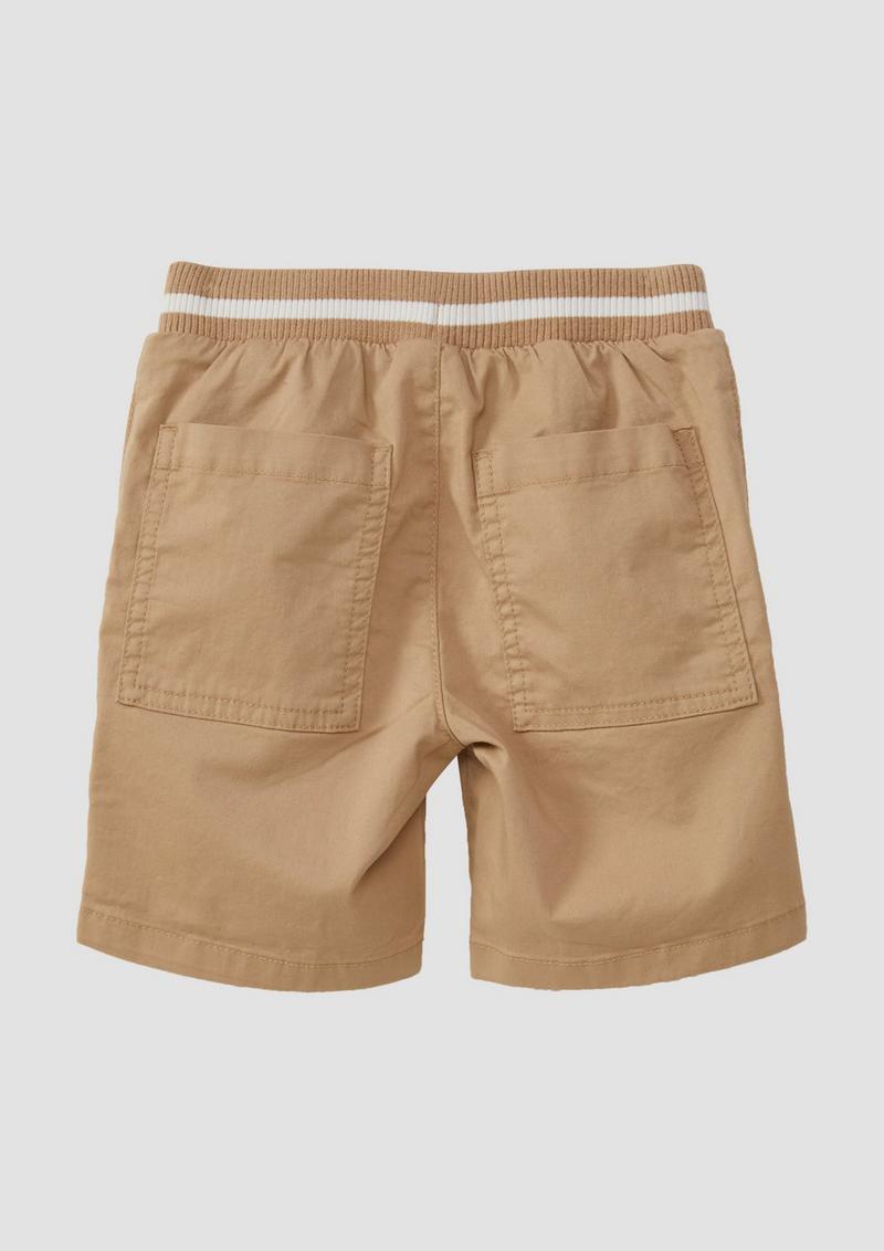 s.Oliver Bermuda aus Baumwollstretch mit Rippbund - beige
