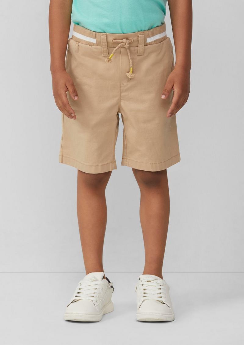 s.Oliver Bermuda aus Baumwollstretch mit Rippbund - beige