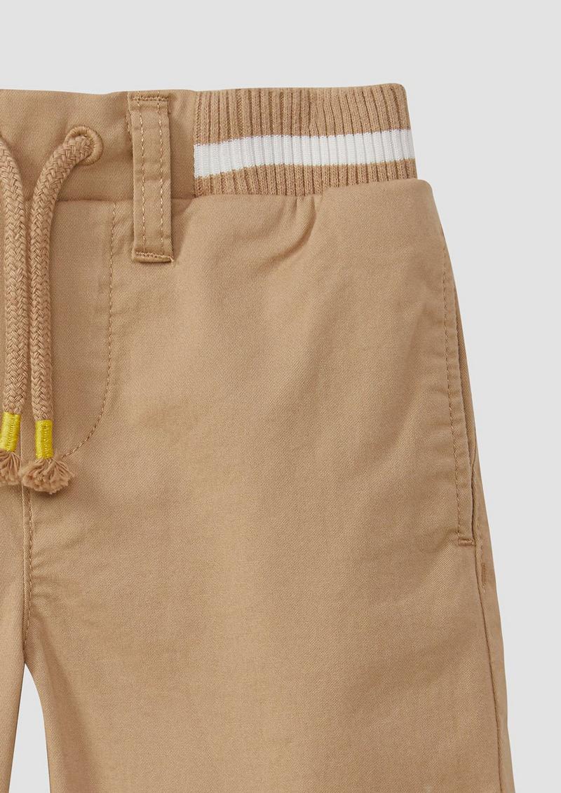 s.Oliver Bermuda aus Baumwollstretch mit Rippbund - beige