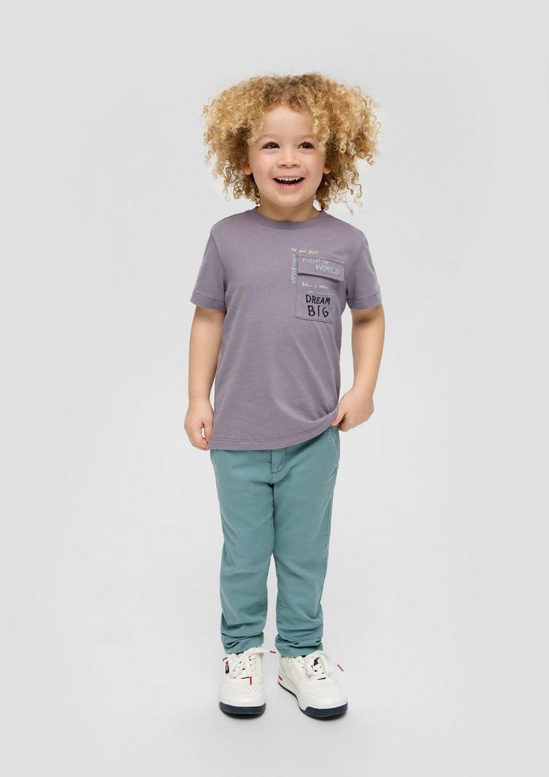 s.Oliver T-Shirt mit Brusttasche - grau