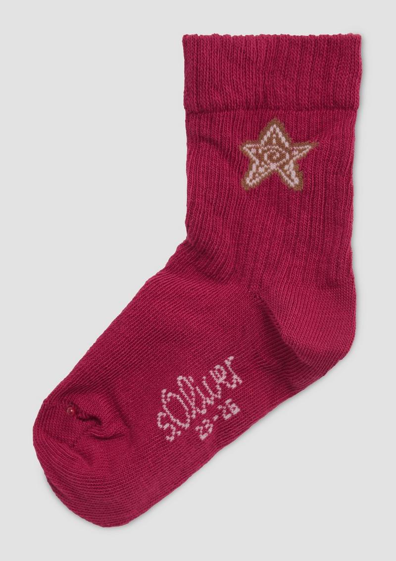 s.Oliver Socken im 7er-Pack mit verschiedenen Motiven - lavendel