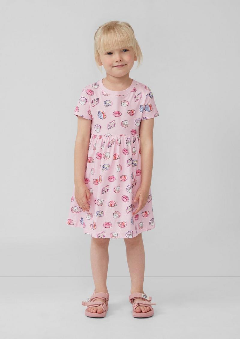 s.Oliver Ausgestelltes Jersey-Kleid mit All-over-Print - zartrosa