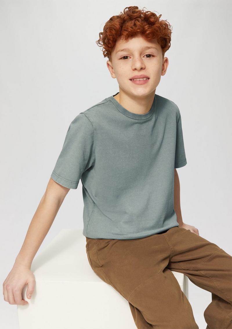 s.Oliver T-Shirt mit Garment Dye - taubengrau