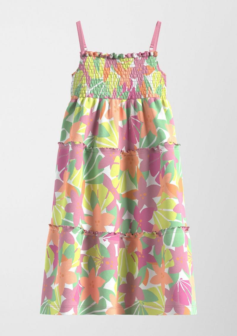 s.Oliver Kleid mit elastischem Smok-Detail - weiß