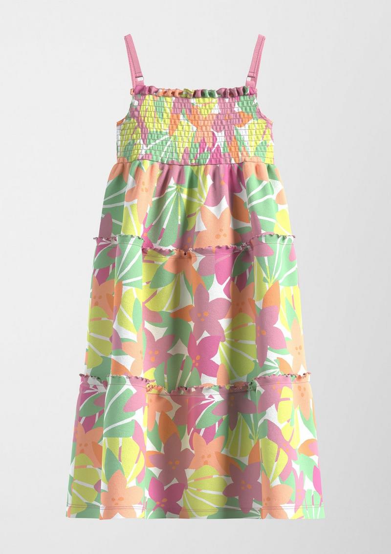 s.Oliver Kleid mit elastischem Smok-Detail - weiß