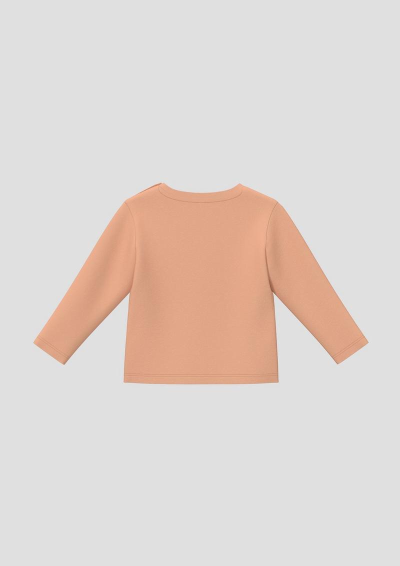 s.Oliver Unisex Baumwoll-Shirt mit Frontprint - mango