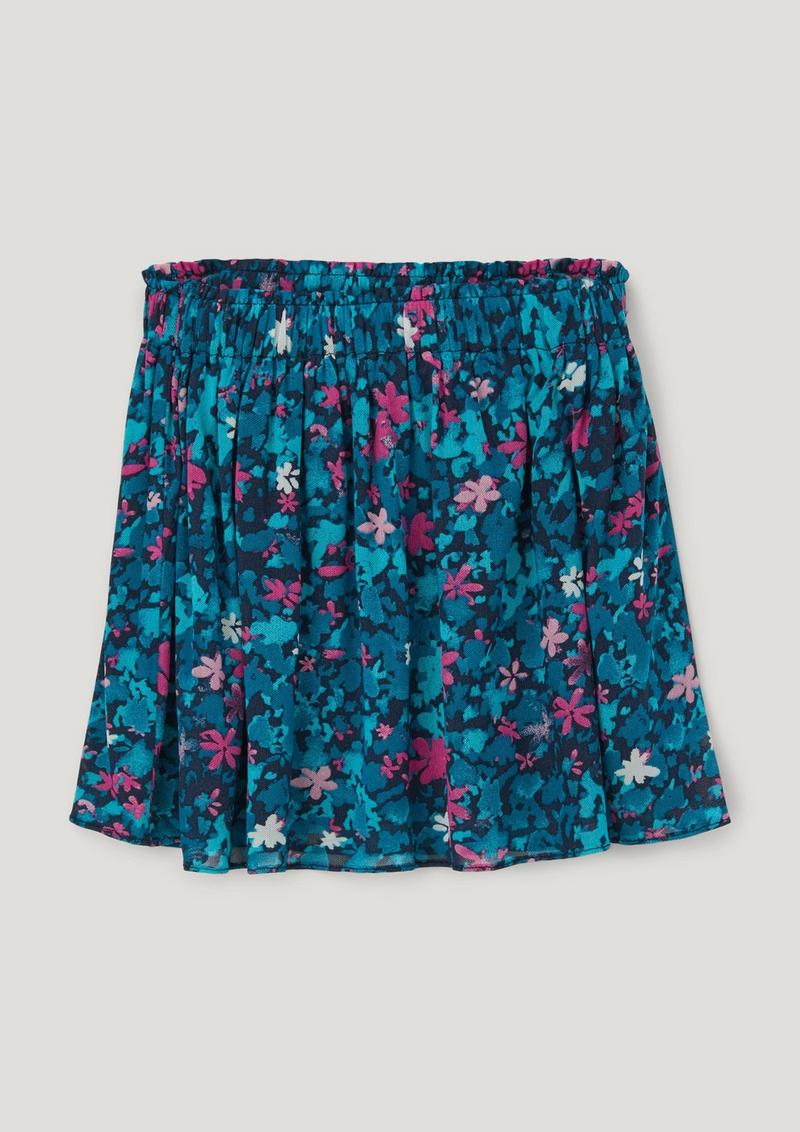 s.Oliver Rock mit floralem Muster - navy
