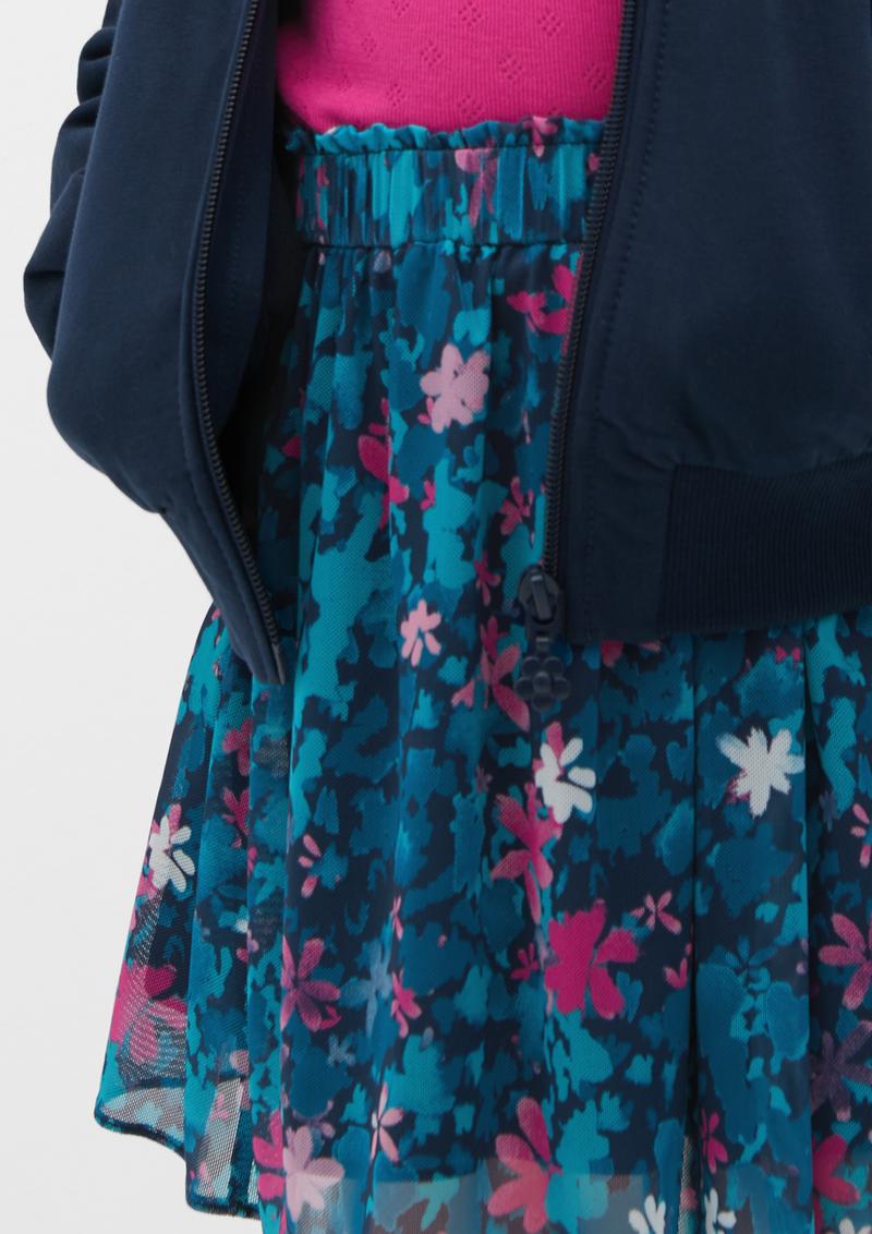 s.Oliver Rock mit floralem Muster - navy
