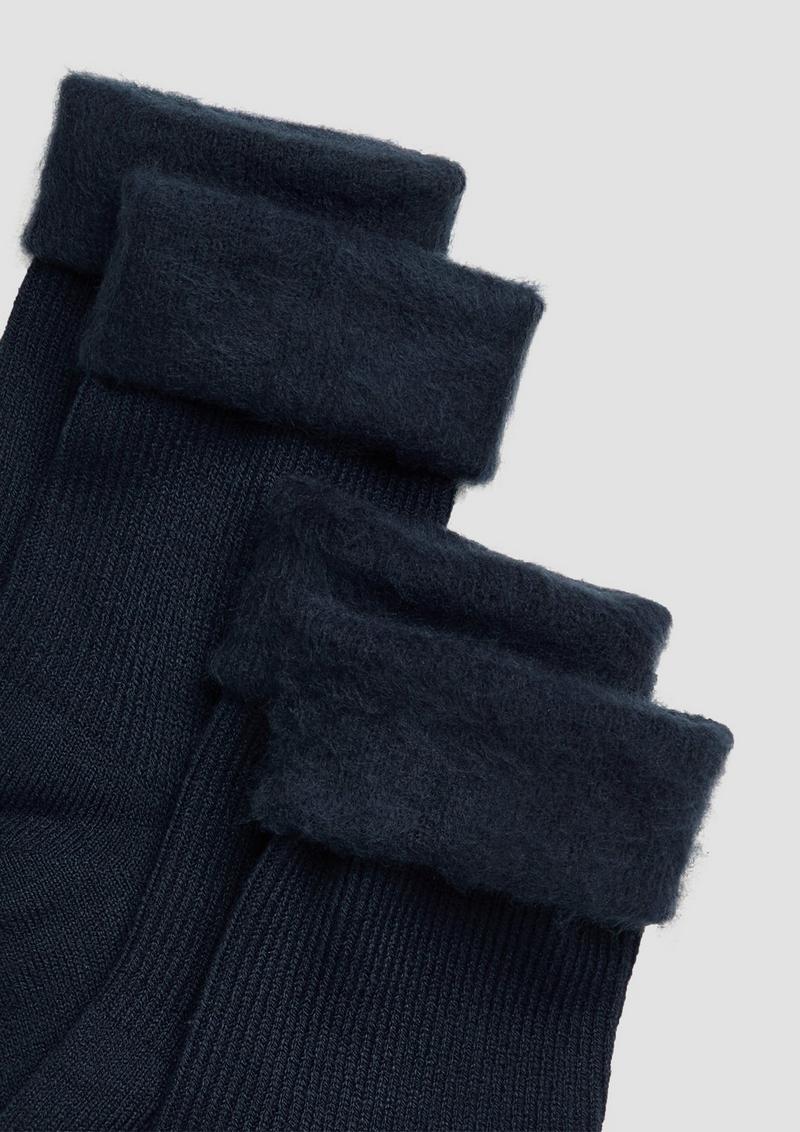 s.Oliver Plüschsocken im Doppelpack - tiefblau