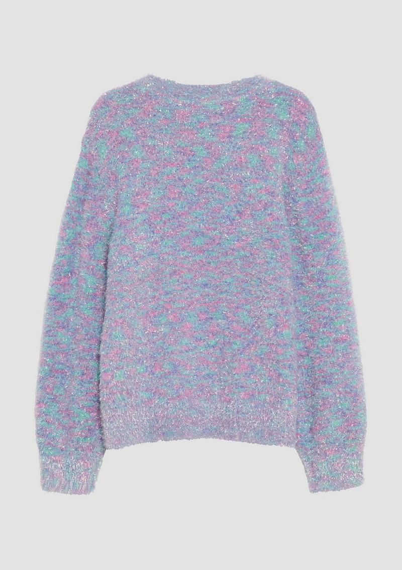 s.Oliver Flauschiger Strickpullover aus Effekt-Garn mit Glitzer - altrosa