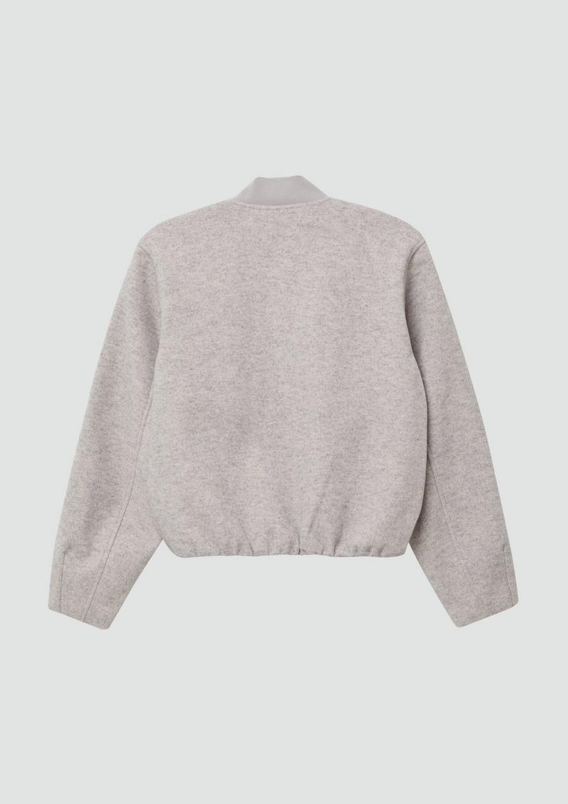 s.Oliver Loose-Fit-Collegejacke in Wolloptik - schiefergrau
