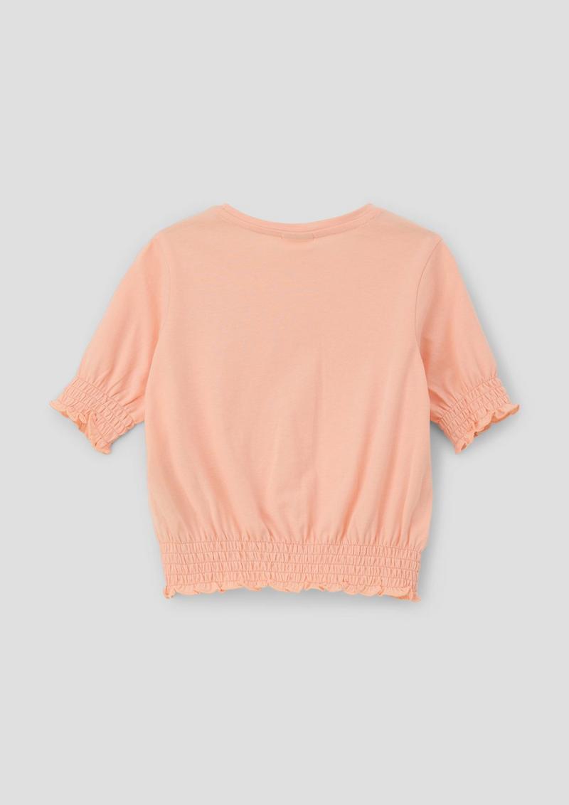 s.Oliver T-Shirt mit Wellensaum - papaya