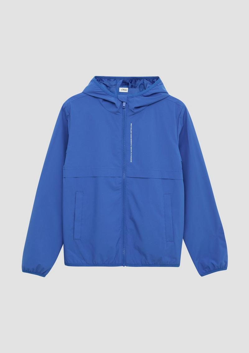 s.Oliver Jacke mit Kapuze und Schriftprint - royalblau