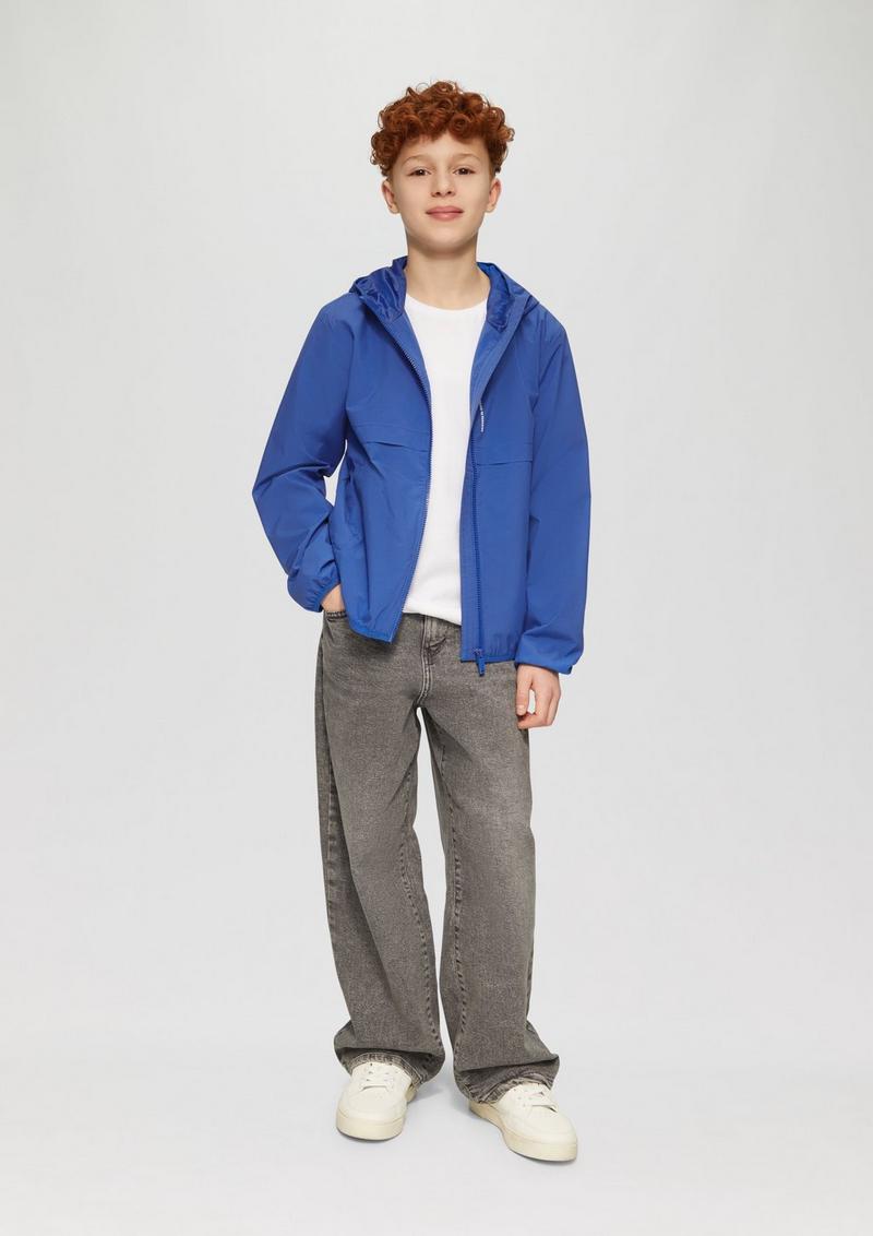 s.Oliver Jacke mit Kapuze und Schriftprint - royalblau