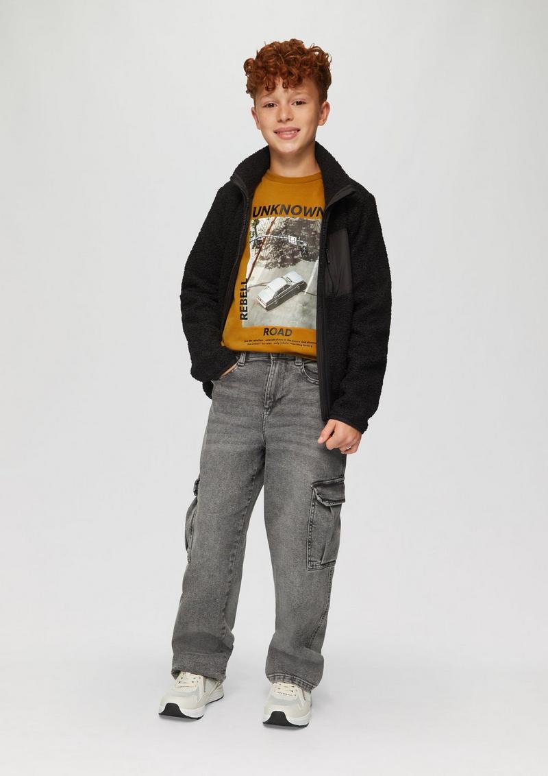 s.Oliver Sweatshirt mit Fotoprint - senf