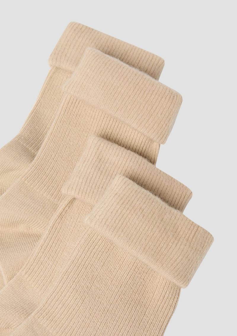 s.Oliver Plüschsocken im Doppelpack - beige
