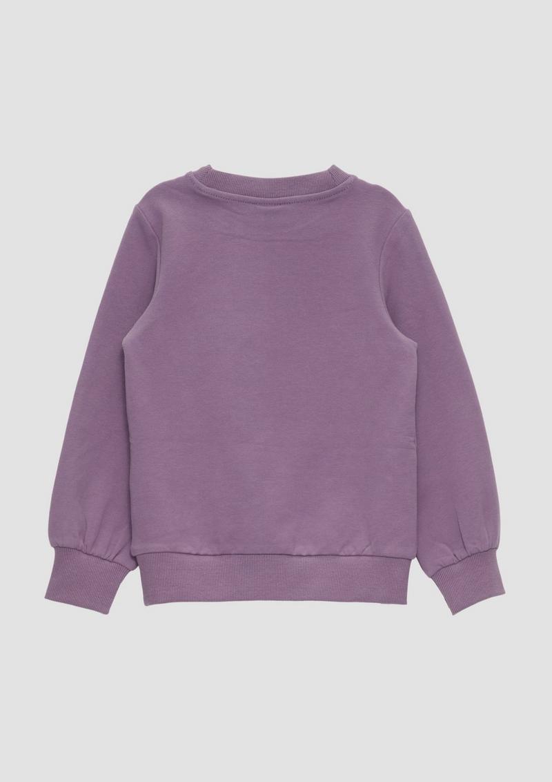s.Oliver Sweatshirt mit Glitzerprint - flieder
