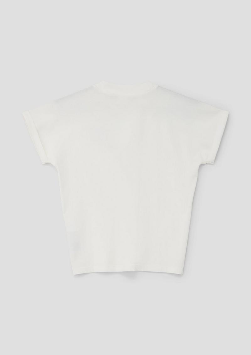 s.Oliver T-Shirt mit Frontprint - ecru