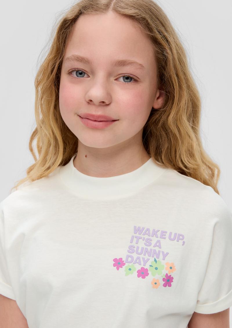 s.Oliver T-Shirt mit Frontprint - ecru